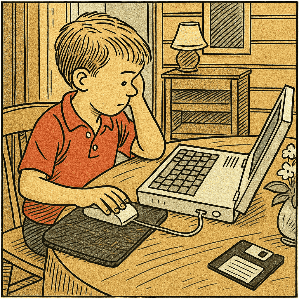 Child frustrated by technology